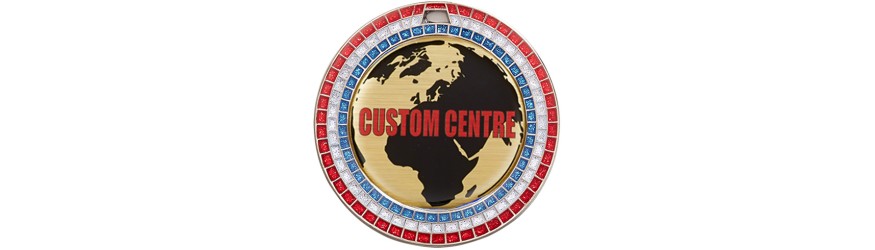 70MM RWB GEMSTONE SPARKLE CUSTOM MEDAL - GOLD,SILVER OR BRONZE - VINYL DOMED CENTRES 70MM RWB GEMSTONE SPARKLE CUSTOM MEDAL - GOLD,SILVER OR BRONZE - VINYL DOMED CENTRES